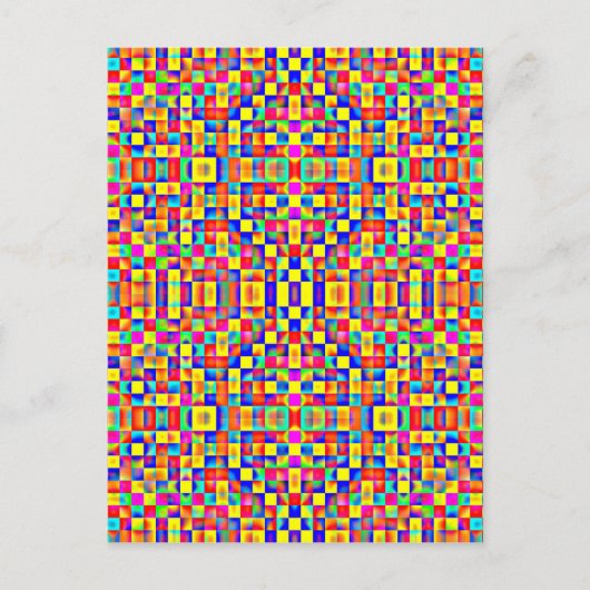 Carte Postale Pixels colorés (Devant)