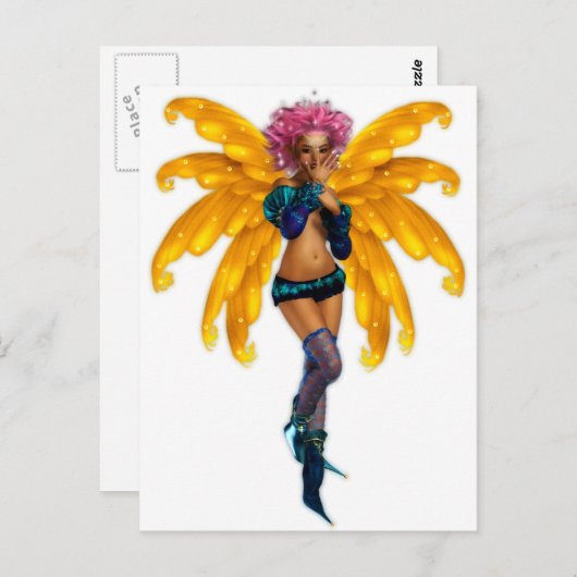 Carte Postale Pixie Fae Fairy (Devant / Derrière)