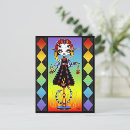 Carte Postale Pixie Hotty Stick Fire Starter Rainbow Postcard (Debout devant)