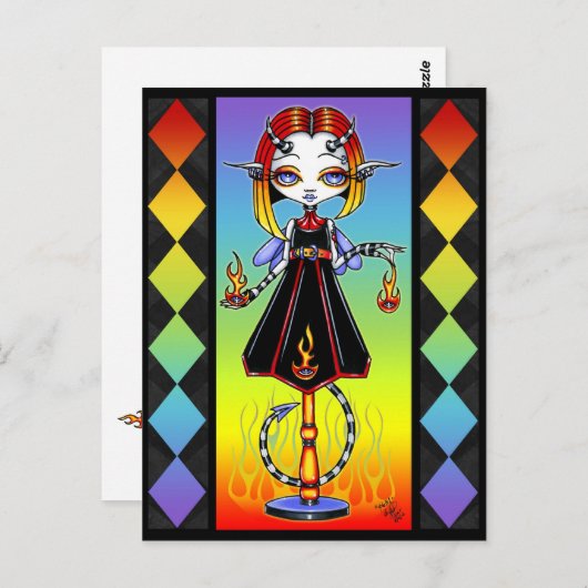 Carte Postale Pixie Hotty Stick Fire Starter Rainbow Postcard (Devant / Derrière)