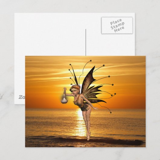 Carte postale Pixie Lanterne (Devant / Derrière)