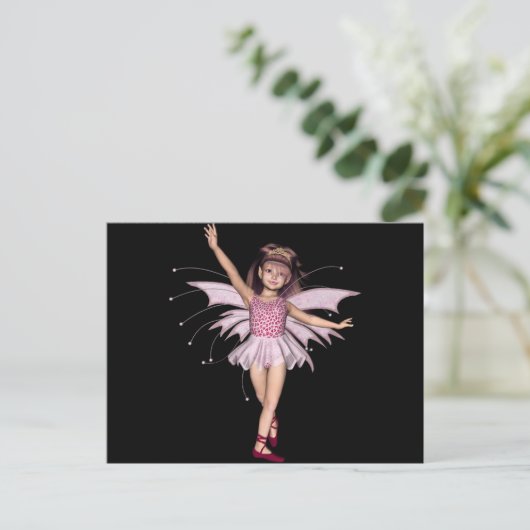 Carte Postale Pixie rose 3D 1 (Debout devant)