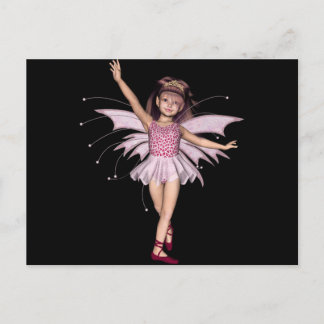 Carte Postale Pixie rose 3D 1