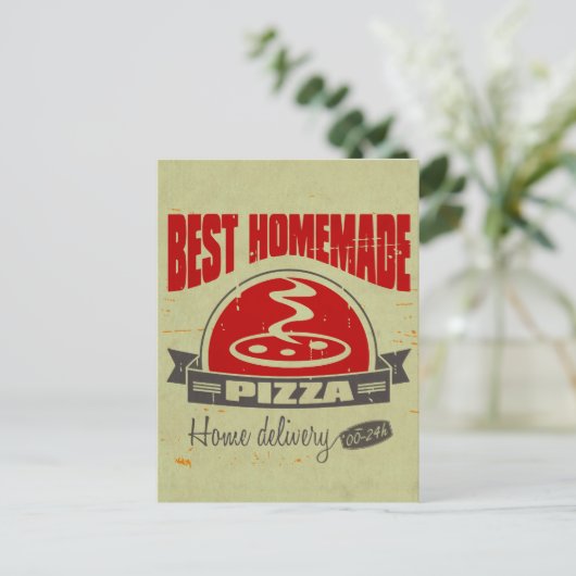 Carte Postale Pizza (Debout devant)