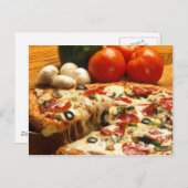 Carte Postale Pizza (Devant / Derrière)