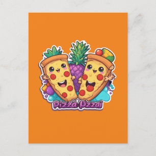 Carte Postale Pizza à l'ananas
