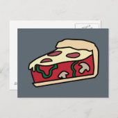 Carte Postale Pizza à plat profond de style Chicago (Devant / Derrière)