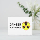 Carte Postale Pizza atomique chaud et délicieux (Debout devant)