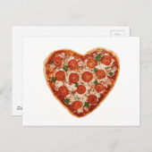 Carte Postale pizza au coeur (Devant / Derrière)