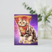 Carte Postale Pizza chaton Kitty (Debout devant)