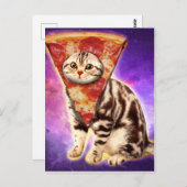 Carte Postale Pizza chaton Kitty (Devant / Derrière)