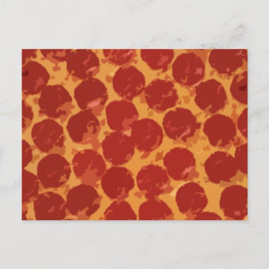 Carte Postale Pizza de pepperoni (Devant)