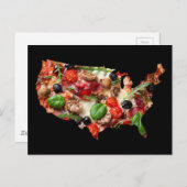 Carte Postale Pizza des Etats-Unis (Devant / Derrière)