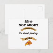 Carte Postale Pizza Dit Lover Foodie (Devant / Derrière)