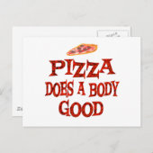 Carte Postale Pizza fait le bien (Devant / Derrière)