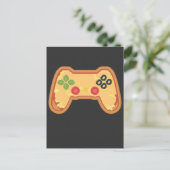 Carte Postale Pizza Gaming Controller Fast Food Gamer (Debout devant)