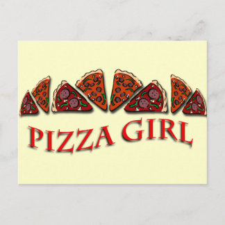 Carte Postale Pizza Girl
