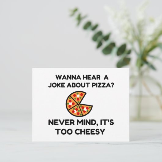 Carte Postale Pizza Joke (Debout devant)