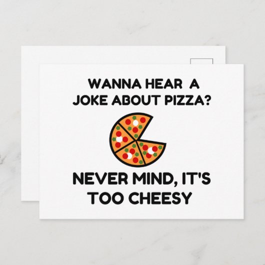 Carte Postale Pizza Joke (Devant / Derrière)