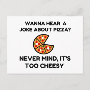 Carte Postale Pizza Joke