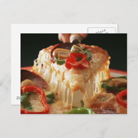 Carte Postale Pizza mixte (Devant / Derrière)