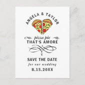 Carte Postale Pizza moderne Amore Typographie noire Enregistrer (Devant)