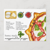 Carte postale - pizza mozzarella maison (Devant)