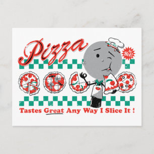 Carte Postale Pizza N'Importe Quelle Façon Je Le découpe PERSONN