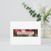 Carte Postale pizza party bokeh (Debout devant)