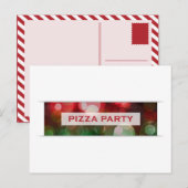 Carte Postale pizza party bokeh (Devant / Derrière)