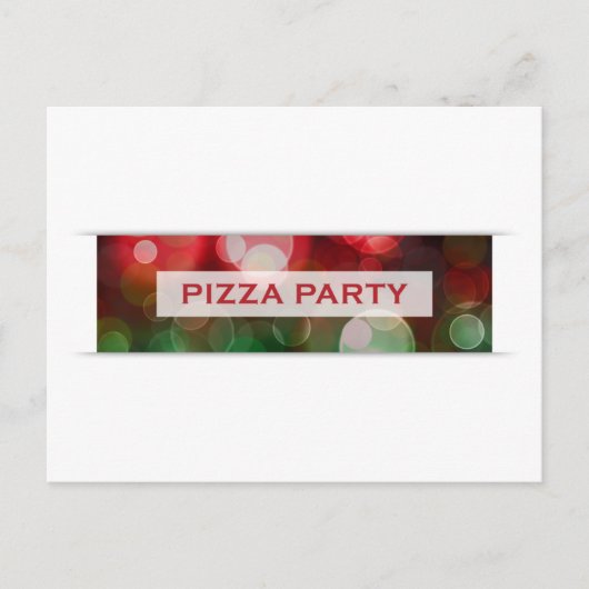 Carte Postale pizza party bokeh (Devant)