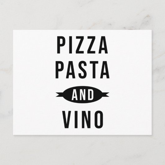 Carte Postale Pizza Pasta Vino (Devant)
