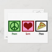 Carte Postale Pizza Peace Love (Devant / Derrière)