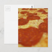 Carte Postale pizza pepperoni (Devant / Derrière)
