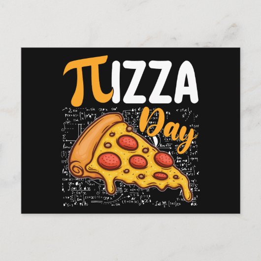 Carte Postale Pizza Pi Day Mathématiques Amateurs (Devant)