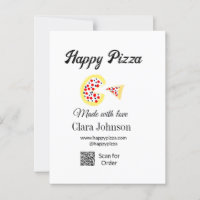 Pizza restaurant café pizzeria scan QR code comman
