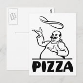 Carte Postale Pizza Retro (Devant / Derrière)