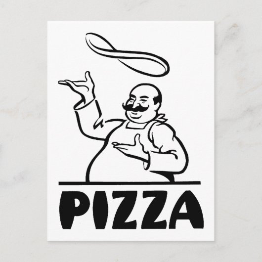 Carte Postale Pizza Retro (Devant)