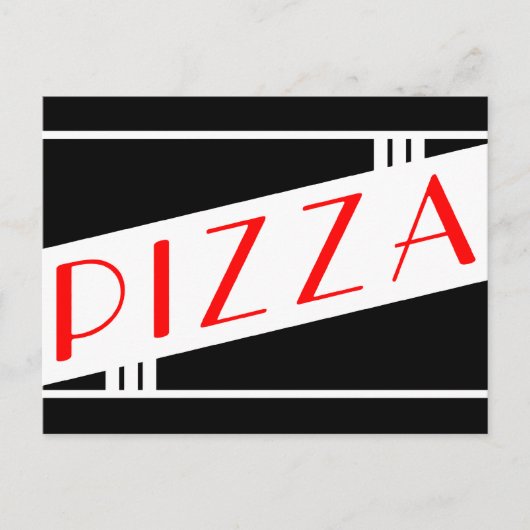 Carte Postale pizza rétro (Devant)