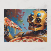 Carte Postale pizza robot (Devant)
