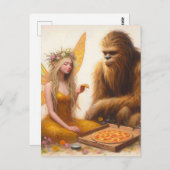 Carte Postale Pizza Sasquatch et la Fée (Devant / Derrière)