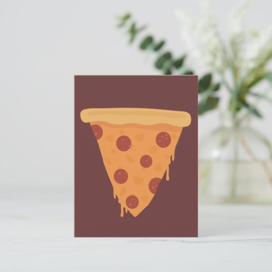 Carte Postale Pizza Slice (Debout devant)