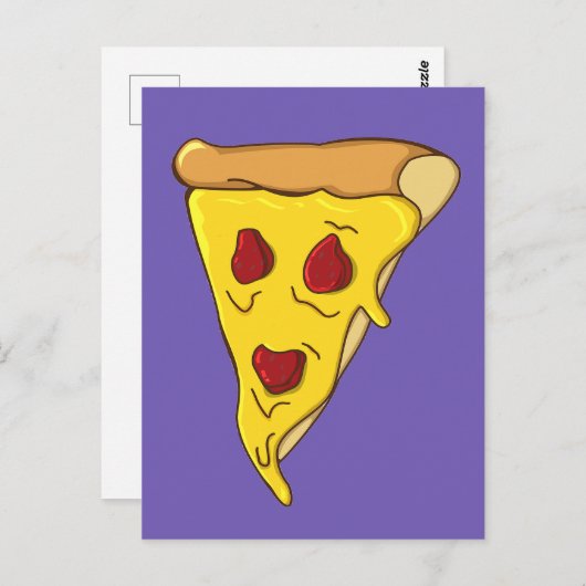 Carte Postale Pizza Slice (Devant / Derrière)