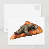 Carte Postale Pizza Sloth (Devant / Derrière)