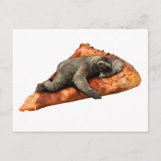 Carte Postale Pizza Sloth
