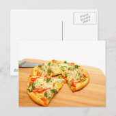 Carte Postale Pizza végétale gourmande (Devant / Derrière)