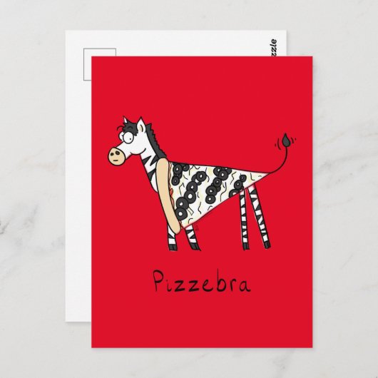 Carte postale Pizzebra Pizza Zebra (Devant / Derrière)
