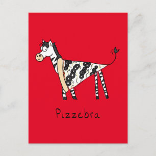 Carte postale Pizzebra Pizza Zebra