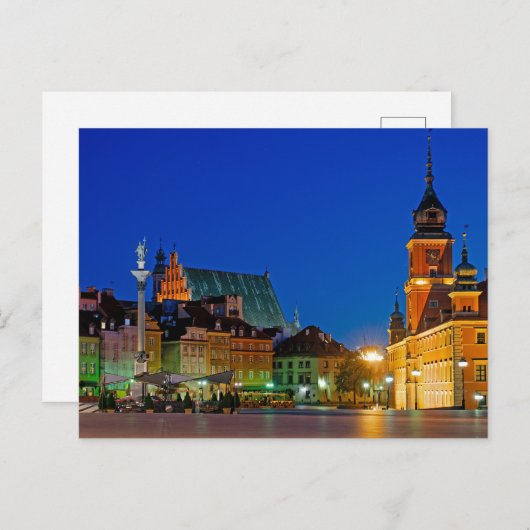 Carte Postale Plac Zamkowy Varsovie Pologne (Devant / Derrière)