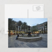 Carte postale Plaça Reial, Barcelone, Espagne (Devant / Derrière)